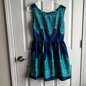 Turquoise and blue bubble summer dress